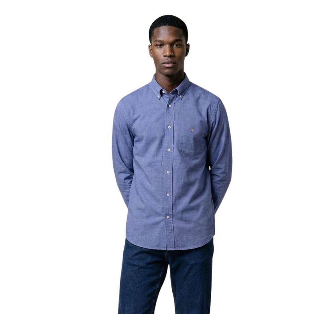 Gant Blue Cotton Dress Men's Shirt